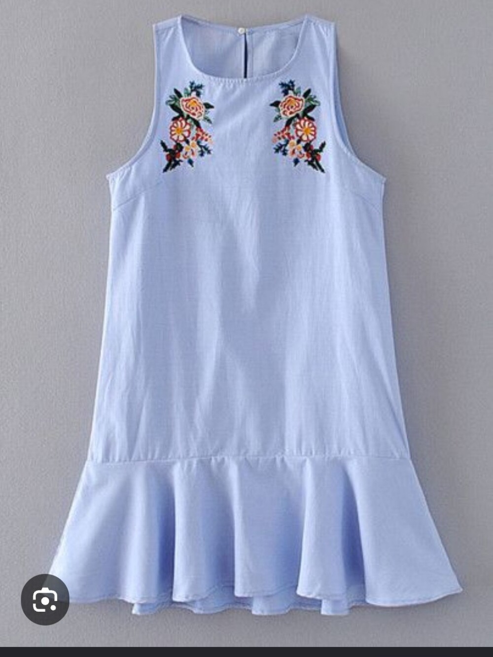 Bluenotes Light Blue Ruffle Hem Skirt -